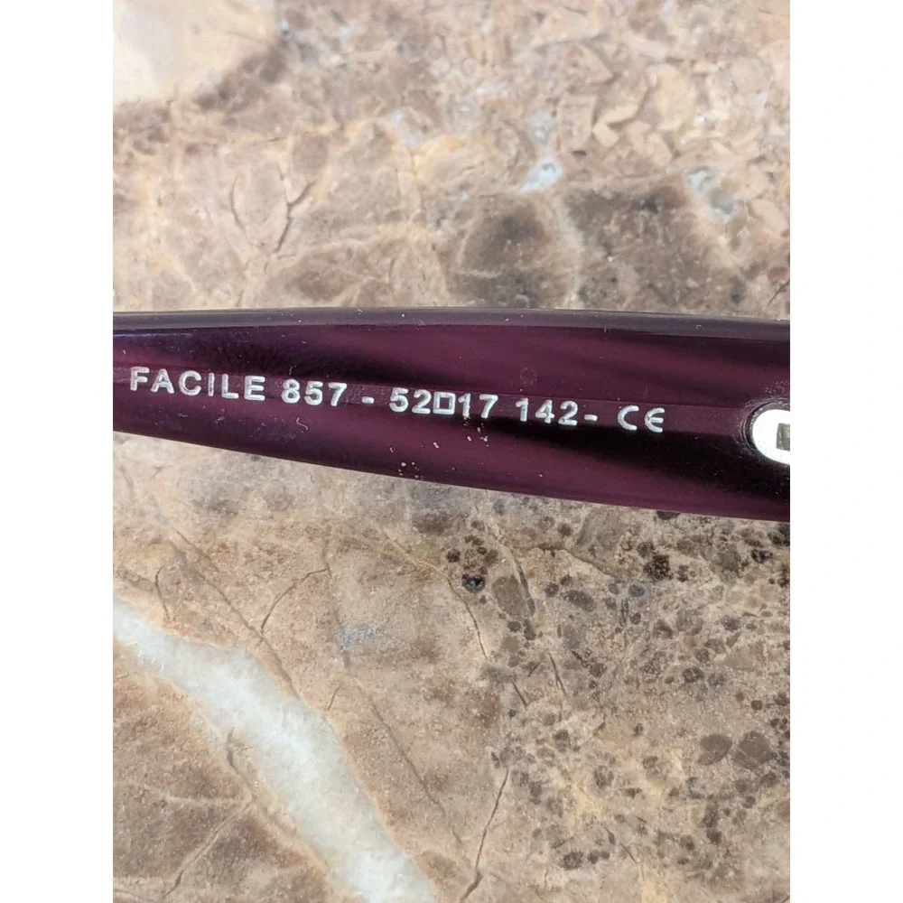 Jean Lafont Paris Facile 857 Eyeglasses Frame France 52 17 142mm Womens Purple